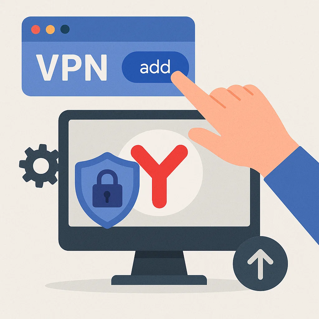 Установка VPN‑расширения в Яндекс.Браузер — добавление из каталога